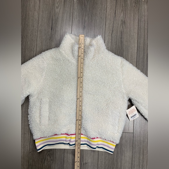 Ivory Ella cropped ivory sherpa jacket Sz M NWT - Picture 4 of 8